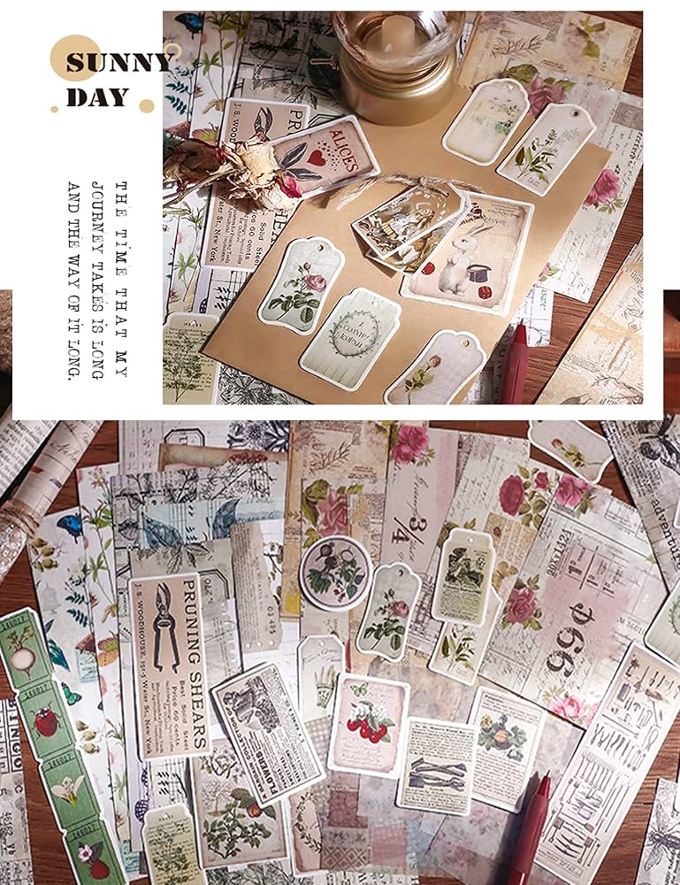 コラージュ素材 コラージュシール 背表紙シール✨️ 背表紙シール✨️ コラージュ素材 コラージュシール